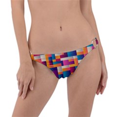 Abstract Geometry Blocks Ring Detail Bikini Bottoms by anzea