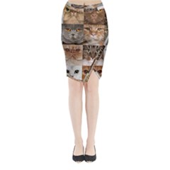 Breeds Of Cats Collage Midi Wrap Pencil Skirt by kyorashop23