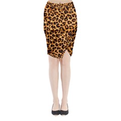 Giraffe Texture, Close-up, Giraffe Skin Texture Midi Wrap Pencil Skirt by kyorashop23