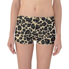 Jaguar Skin Texture, Jaguar Wool Texture, Yellow Reversible Boyleg Bikini Bottoms by kyorashop23