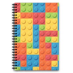 Lego Bricks, Colorful Dots Background 5 5  X 8 5  Notebook by kyorashop23