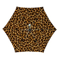 Leopard Skin Texture Macro, Brown Automatic Folding Umbrella With Case (small) by kyorashop23