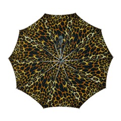 Leopard Skin Texture, Macro, Brown Automatic Folding Umbrella With Case (large) by kyorashop23