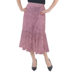 Pink Fabric Texture, Knitted Pink Texture, Midi Mermaid Skirt by kyorashop23