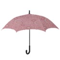Pink Retro Texture With Circles, Retro Circles Background, Hook Handle Umbrellas (Large) View3