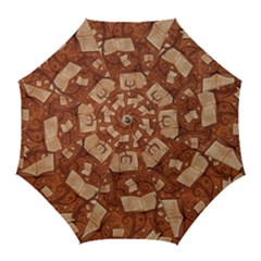 Retro Education Texture, Creative Education Background Golf Umbrellas by kyorashop23