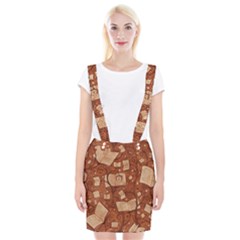 Retro Education Texture, Creative Education Background Braces Suspender Skirt by kyorashop23