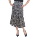 Zebra Skin, Vector Textures, White Black Background Midi Mermaid Skirt View1