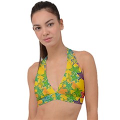 Star Homepage Abstract Halter Plunge Bikini Top by anzea