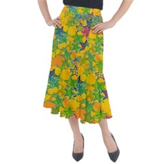 Star Homepage Abstract Midi Mermaid Skirt by anzea