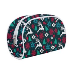 Holiday Season Pattern December Happy Holidays Merry Christmas Winter Family Festive New Year Make Up Case (small) by Maspions