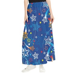 Christmas Stars Pattern Star Maxi Chiffon Skirt by Maspions