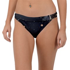 Christmas Winter Xmas Scene Nature Forest Tree Moon Band Bikini Bottoms by Apen