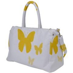 Yellow Butterfly Animals Fly Duffel Travel Bag by anzea