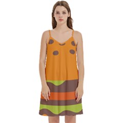 Hamburger Mini Camis Dress With Pockets by anzea