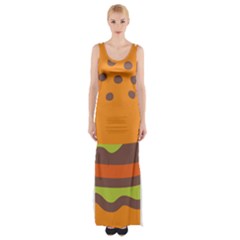 Hamburger Thigh Split Maxi Dress by anzea