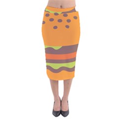 Hamburger Velvet Midi Pencil Skirt by anzea
