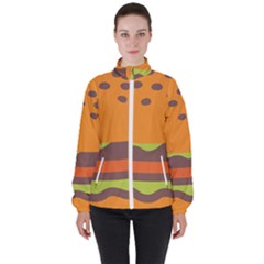 Hamburger Women s High Neck Windbreaker by anzea