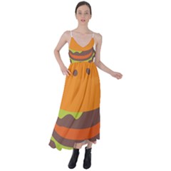 Hamburger Tie Back Maxi Dress by anzea