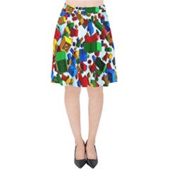 Falling Lego Bricks, Desenho Velvet High Waist Skirt by kyorashop23