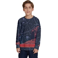 Astrology Surreal Surrealism Trippy Visual Art Kids  Crewneck Sweatshirt by Bedest