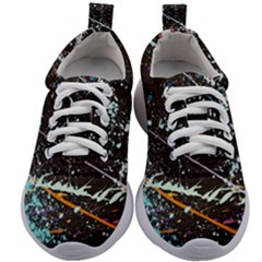 Abstract Colorful Texture Kids Athletic Shoes by Bedest