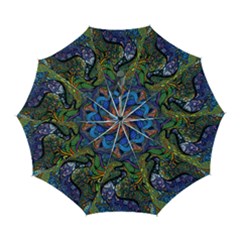 Psychedelic Digital Art Artwork Landscape Colorful Automatic Folding Umbrella With Case (large) by Bedest