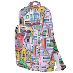 Menton Old Town France Double Compartment Backpack by Bedest