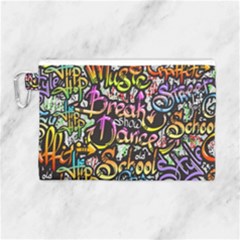 Graffiti Word Seamless Pattern Canvas Cosmetic Bag (large) by Bedest