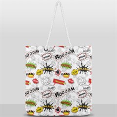 Pattern Seamless Texture Cartoon Full Print Rope Handle Tote (large) by Bedest
