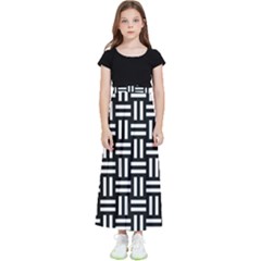 Frets Mosaic Pattern Geometric Kids  Flared Maxi Skirt by Bedest