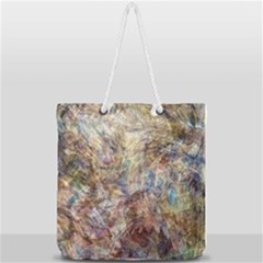Mono Pour Blend  Full Print Rope Handle Tote (large) by kaleidomarblingart