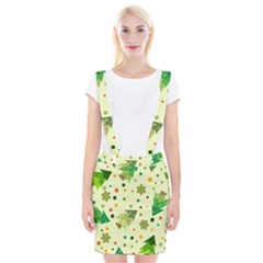 Christmas Pattern Background Seamless Braces Suspender Skirt by kyorashop23
