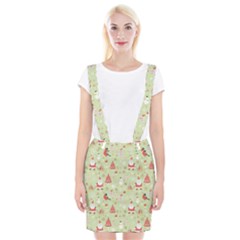 Christmas Pattern, Christmas Tree, Santa Braces Suspender Skirt by kyorashop23