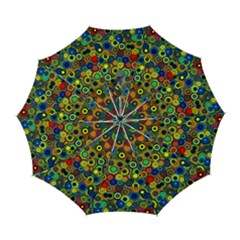 Circles, Colorful Automatic Folding Umbrella With Case (large) by kyorashop23