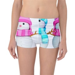 Two Snowmen, Reversible Boyleg Bikini Bottoms by kyorashop23