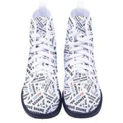 Embrace The Magic Inspirational Phrase Pattern Women s High-top Canvas Sneakers by dflcprintsclothing
