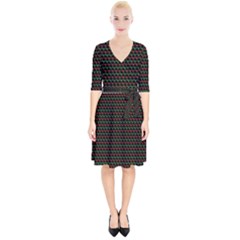 Geometric Abstract Pattern Line Wrap Up Cocktail Dress by Salmanaz77