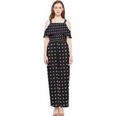 Pattern Dots Wallpaper Seamless Draped Sleeveless Chiffon Jumpsuit by Salmanaz77