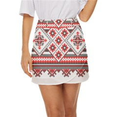 Retro Knitting Patterns Seamless Mini Front Wrap Skirt by Bedest