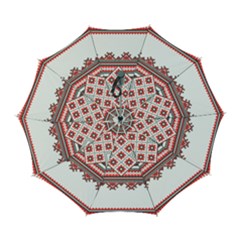 Retro Knitting Patterns Seamless Automatic Folding Umbrella With Case (large) by Bedest
