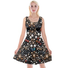 Pearls And Stones Reversible Velvet Sleeveless Dress by dedoma
