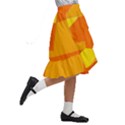 Pattern Abstract Triangle Simple Kids  Ruffle Flared Wrap Midi Skirt View3