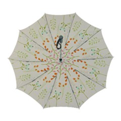 Boho Pattern Berries Flowers Nature Automatic Folding Umbrella With Case (large) by Bedest