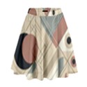 Boho Abstract Architecture High Waist Skirt View1