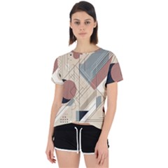 Boho Abstract Architecture Open Back Sport T-shirt by Bedest