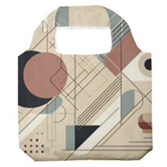 Boho Abstract Architecture Premium Foldable Grocery Recycle Bag by Bedest