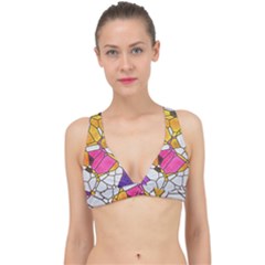 Architecture Glass Abstract Pattern Classic Banded Bikini Top by Bedest