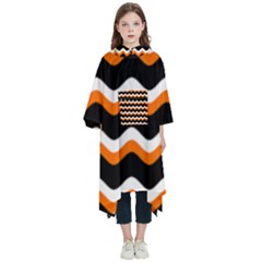 Halloween Wavy 20240926 161241 0000 Kids  Hooded Rain Ponchos by Safari