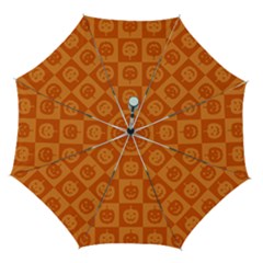 Seamless Halloween Pattern With Smiling Pumpkin 20240926 161520 0000 Automatic Folding Umbrella With Case (medium) by Safari